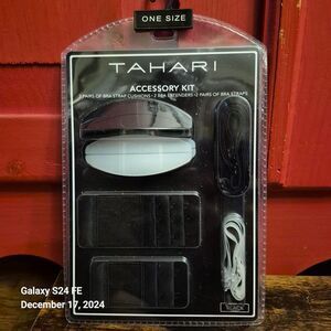 New Tahari Accessory Kit Bra Strap Cushions Extenders &Clear & Black Straps